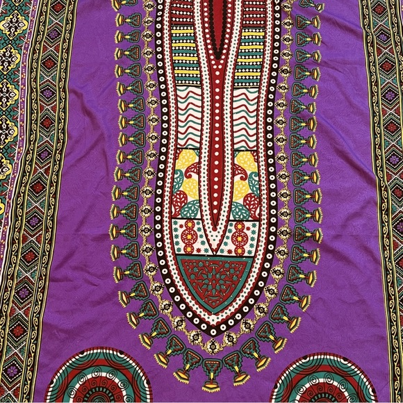 Sante Classics Kaftan One Size Maxi Cover Up Pullover Tribal Paisley Housedress - Picture 5 of 10